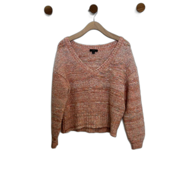 J.crew Long Sleeve Pullover Puff-sleeve V-neck Sweater Size Medium Wool Alpaca - Picture 16 of 16